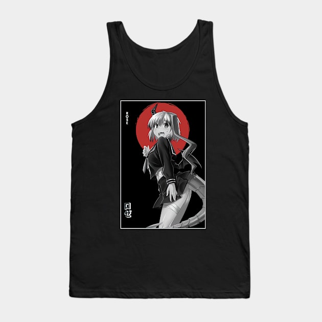 Rose Simple Black Red And White Tank Top by TaivalkonAriel